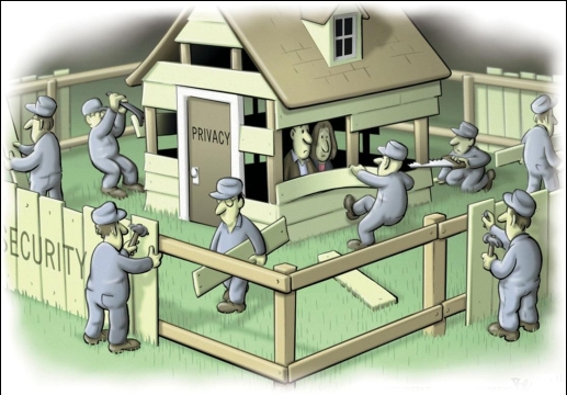 <strong> How do both the photograph of the 9/11 attacks on the World Trade Center and Clay Bennett's 2002 Pulitzer Prize-winning cartoon criticizing the 2001 Patriot Act address a familiar wartime dilemma?</strong> A) The government had to determine how to protect the nation against enemy agents operating on American soil while safeguarding the privacy rights of Americans at the same time. B) The government had to address criticism that it had failed to prevent the 9/11 attacks and justify why it arrested many Arabs and Muslims in response to this attack. C) The government had to develop new safety measures to protect the American public while also permitting torture as an interrogation tactic on captured suspects. D) The government had to establish new measures for gathering intelligence in order to prevent domestic attacks while simultaneously deciding if search warrants for Internet and phone records were constitutional.