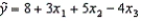 <strong>A multiple regression model has the form .As x<sub>3</sub> increases by one unit, with x<sub>1</sub> and x<sub>2</sub> held constant, the y on average is expected to:</strong> A) increase by 1 unit. B) increase by 12 units. C) decrease by 4 units. D) decrease by 16 units.