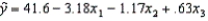 Student's Final Grade A statistics professor investigated some of the factors that affect an individual student's final grade in her course.She proposed the multiple regression model , where y is the final grade (out of 100 points), x<sub>1</sub> is the number of lectures skipped, x<sub>2</sub> is the number of late assignments, and x<sub>3</sub> is the midterm exam score (out of 100).The professor recorded the data for 50 randomly selected students.The computer output is shown below. THE REGRESSION EQUATION IS ANALYSIS OF VARIANCE {Student's Final Grade Narrative} What is the coefficient of determination? What does this statistic tell you?