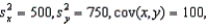 Given that   and n = 6, the standard error of estimate is: