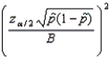 The formula is used to find the sample size needed to estimate a population proportion.In this formula, B represents the ____________________ on the error of estimation.