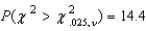 If   , then the number of degrees of freedom v is:
