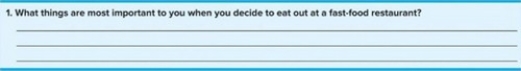 Figure 8-4, Question 1Consider Figure 8-4, Question 1 above, which was part of a Wendy's survey that assessed fast-food restaurant preferences among present and prospective consumers. Question 1 illustrates which type of question format?