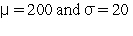 <strong>For a normally distributed set of scores with, what is the probability of a score being equal to or less than 200? </strong> A).3413 B).6826 C).5000 D).9544