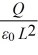 <strong>Consider two closely spaced and oppositely charged parallel metal plates. The plates are square with sides of length L and carry charges Q and -Q on their facing surfaces. What is the magnitude of the electric field in the region between the plates?</strong> A) E = B) E = C) E = 0 D) E = E) E =