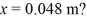 An object is undergoing simple harmonic motion with frequency f = 9.7 Hz and an amplitude of . At t = 0.00 s the object is at x = 0.00 m. How long does it take the object to go from .00 m to