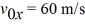 A projectile is fired from point 0 at the edge of a cliff, with initial velocity components of and , as shown in the figure. The projectile rises and then falls into the sea at point P. The time of flight of the projectile is 40.0 s, and it experiences no appreciable air resistance in flight. What is the magnitude of the velocity of the projectile 21.0 s after it is fired?
