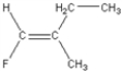 <strong>Which of the following is a geometric isomer of the structure given below? </strong> A) B) C) D) E)