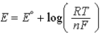<strong>Which of the following equations represents the Nernst equation?</strong> A)   B)   C)   D)   E)   <div style=padding-top: 35px> 