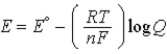 <strong>Which of the following equations represents the Nernst equation?</strong> A)   B)   C)   D)   E)   <div style=padding-top: 35px> 