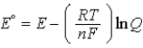 <strong>Which of the following equations represents the Nernst equation?</strong> A)   B)   C)   D)   E)   <div style=padding-top: 35px> 