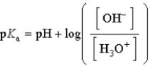 <strong>Which of the following mathematical expressions is the Henderson-Hasselbalch equation?</strong> A) B) C) D) E)