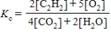 <strong>Which of the following expressions correctly describes the equilibrium constant K<sub>c</sub> for the reaction given below? 2 C<sub>2</sub>H<sub>2</sub>(g)+ 5 O<sub>2</sub>(g) 4 CO<sub>2</sub>(g)+ 2 H<sub>2</sub>O(g)</strong> A) B) C) D) E)