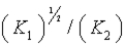 <strong>Given the equilibrium constants for the following reactions: 4Cu(s)+ O<sub>2</sub>(g) 2Cu<sub>2</sub>O(s),K<sub>1</sub><sub> </sub>4CuO(s) 2Cu<sub>2</sub>O(s)+ O<sub>2</sub>(g),K<sub>2</sub> What is K for the system 2Cu(s)+ O<sub>2</sub>(g) 2CuO(s) Equivalent to?</strong> A) B) C) (K<sub>1</sub>)(K<sub>2</sub>) D) E)