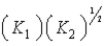 <strong>Given the equilibrium constants for the following reactions: 4Cu(s)+ O<sub>2</sub>(g) 2Cu<sub>2</sub>O(s),K<sub>1</sub><sub> </sub>4CuO(s) 2Cu<sub>2</sub>O(s)+ O<sub>2</sub>(g),K<sub>2</sub> What is K for the system 2Cu(s)+ O<sub>2</sub>(g) 2CuO(s) Equivalent to?</strong> A) B) C) (K<sub>1</sub>)(K<sub>2</sub>) D) E)