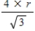 <strong>What is the distance,in atomic radii,along any edge of a body-centered cubic unit cell?</strong> A) B) 2 × r C) 4 × r D) E) r