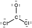 <strong>The correct Lewis structure for Cl<sub>2</sub>CO is (the 2 Cl's and the O are bound to the C and not to each other):</strong> A) B) C) D) E) none of these