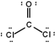 <strong>The correct Lewis structure for Cl<sub>2</sub>CO is (the 2 Cl's and the O are bound to the C and not to each other):</strong> A) B) C) D) E) none of these