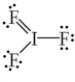 <strong>Which of the following is the correct Lewis structure of IF<sub>3</sub>?</strong> A) B) C) D) E)