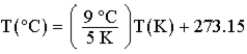 <strong>Which method is correct for converting kelvin to Celsius?</strong> A) B) C) D) E)