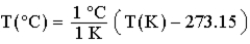 <strong>Which method is correct for converting kelvin to Celsius?</strong> A) B) C) D) E)