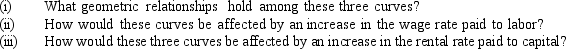 Suppose labor is a variable input and capital is a fixed input,and consider a firm's short-run average,average variable,and marginal cost curves.  <div style=padding-top: 35px> 