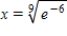 <strong>Solve the following equation for x. </strong> A) B) C) D) E)