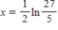<strong>Solve the following equation for x. </strong> A) B) C) D) E)