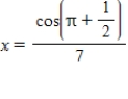 <strong>Solve the following equation for x. </strong> A) B) C) D) E)
