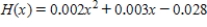 <strong>The horsepower H required to overcome wind drag on a certain automobile is approximated by , ,where x is the speed of the car in miles per hour.Find .Round the numerical values in your answer to five decimal places. </strong> A) B) C) D) E)