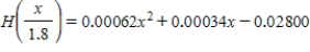 <strong>The horsepower H required to overcome wind drag on a certain automobile is approximated by , ,where x is the speed of the car in miles per hour.Find .Round the numerical values in your answer to five decimal places. </strong> A) B) C) D) E)
