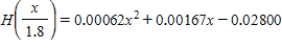 <strong>The horsepower H required to overcome wind drag on a certain automobile is approximated by , ,where x is the speed of the car in miles per hour.Find .Round the numerical values in your answer to five decimal places. </strong> A) B) C) D) E)