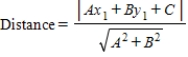 <strong>Find the distance between the point and line using the formula, for the distance between the point and the line . </strong> A) B) C) D)