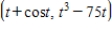 <strong>The position vector of a particle moving in the xy-plane is for .For what value of y does the path of the particle have a horizontal tangent? </strong> A)-300 B) C)25 D)300
