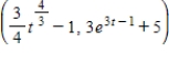 <strong>The velocity vector of a particle in the xy-plane is for all real t.If the position of the particle at is ,then the position vector of the particle is </strong> A) B) C) D)