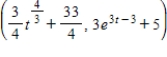 <strong>The velocity vector of a particle in the xy-plane is for all real t.If the position of the particle at is ,then the position vector of the particle is </strong> A) B) C) D)