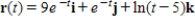 <strong>Determine the interval on which the vector-valued function is continuous. </strong> A)(9,∞) B)(5,∞) C)[5,∞) D)[9,∞) E)(-5,∞)