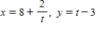 Write the corresponding rectangular equation for the curve represented by the parametric equations by eliminating the parameter. 