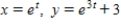 Sketch the curve represented by the parametric equations . 