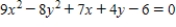 Classify the graph of the equation as a circle,a parabola,an ellipse,or a hyperbola. 