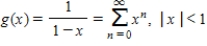 <strong>Explain how to use the geometric series to find the series for the function . </strong> A)replace x with B)replace x with and multiply the series by C)replace x with and divide the series by D)replace x with and divide the series by E)replace x with