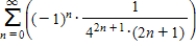 <strong>Find the sum of the convergent series by using a well-known function.Round your answer to four decimal places. </strong> A)0.1419 B)0.2450 C)0.8961 D)0.1651 E)0.1974