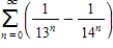 Find the sum of the convergent series   . ​