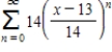 Find all values of x for which the series   converges. ​