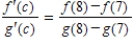 <strong>Apply the Extended Mean Value Theorem to the functions and on the interval ,and find all values c in the interval such that . </strong> A) B) C) D) E)