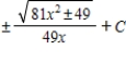 <strong>Use integration tables to find . </strong> A) B) C) D) E)