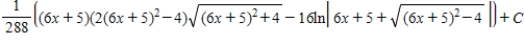 <strong>Use integration tables to find . </strong> A) B) C) D) E)