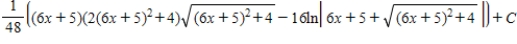 <strong>Use integration tables to find . </strong> A) B) C) D) E)