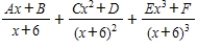 <strong>Write the form of the partial fraction decomposition for the following rational expression. </strong> A) B) C) D) E)