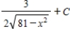 <strong>Find the indefinite integral by making the substitution . </strong> A) B) C) D) E)
